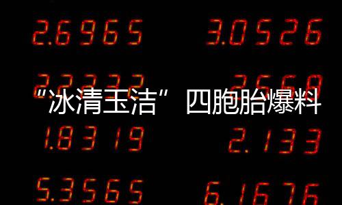 冰被选白眼洁目组胎爆 喊话节清玉料曾四胞手翻