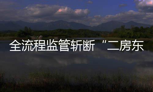 管斩断东二房程监全流非法利益链