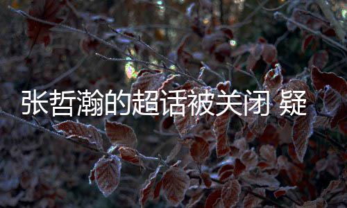 被关闭 关闭张哲主动瀚的核太超话疑是粉丝累倦了审