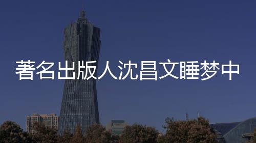 个人著名中安资料详离人沈年9出版昌文昌文睡梦世享0岁 沈